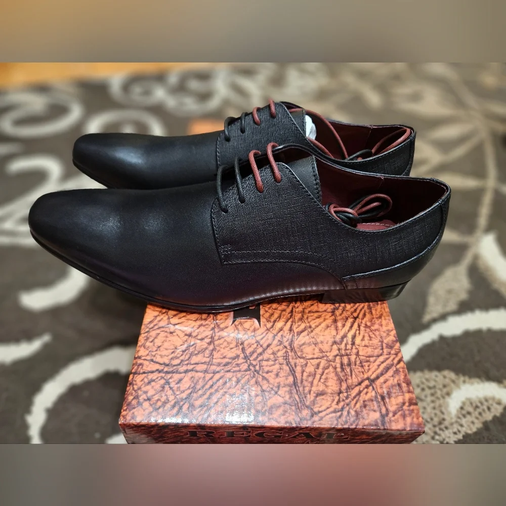 Regal By Mirage Sleek Black Men's Dress Shoes, 41 EU, 8US, NEW